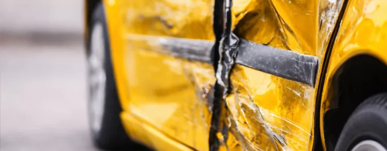 collision-damage-before-repair-yellow-car